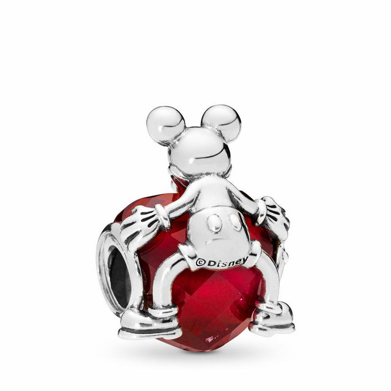 Pandora Australia Disney Mickey Love Heart Charm - Sterling Silver | YBZSHR658